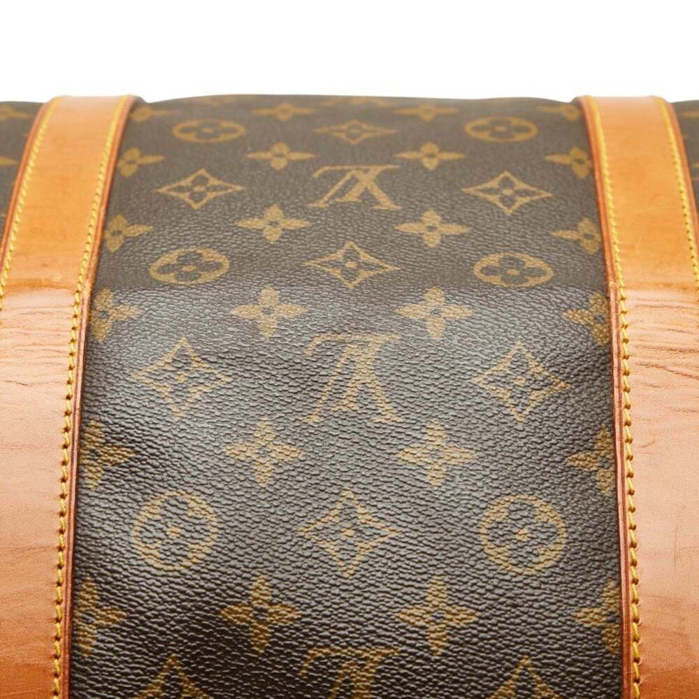 LOUIS VUITTON Authentic Brown Monogram Leather Keepall 60 Boston Bag - Picture 8 of 15